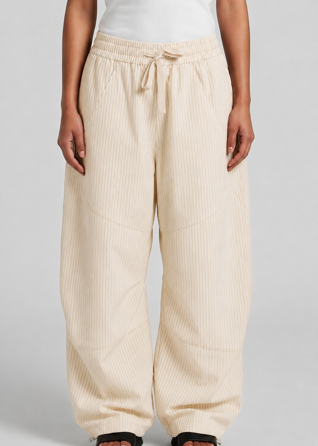 Deni Pant, Cream/Stripe
