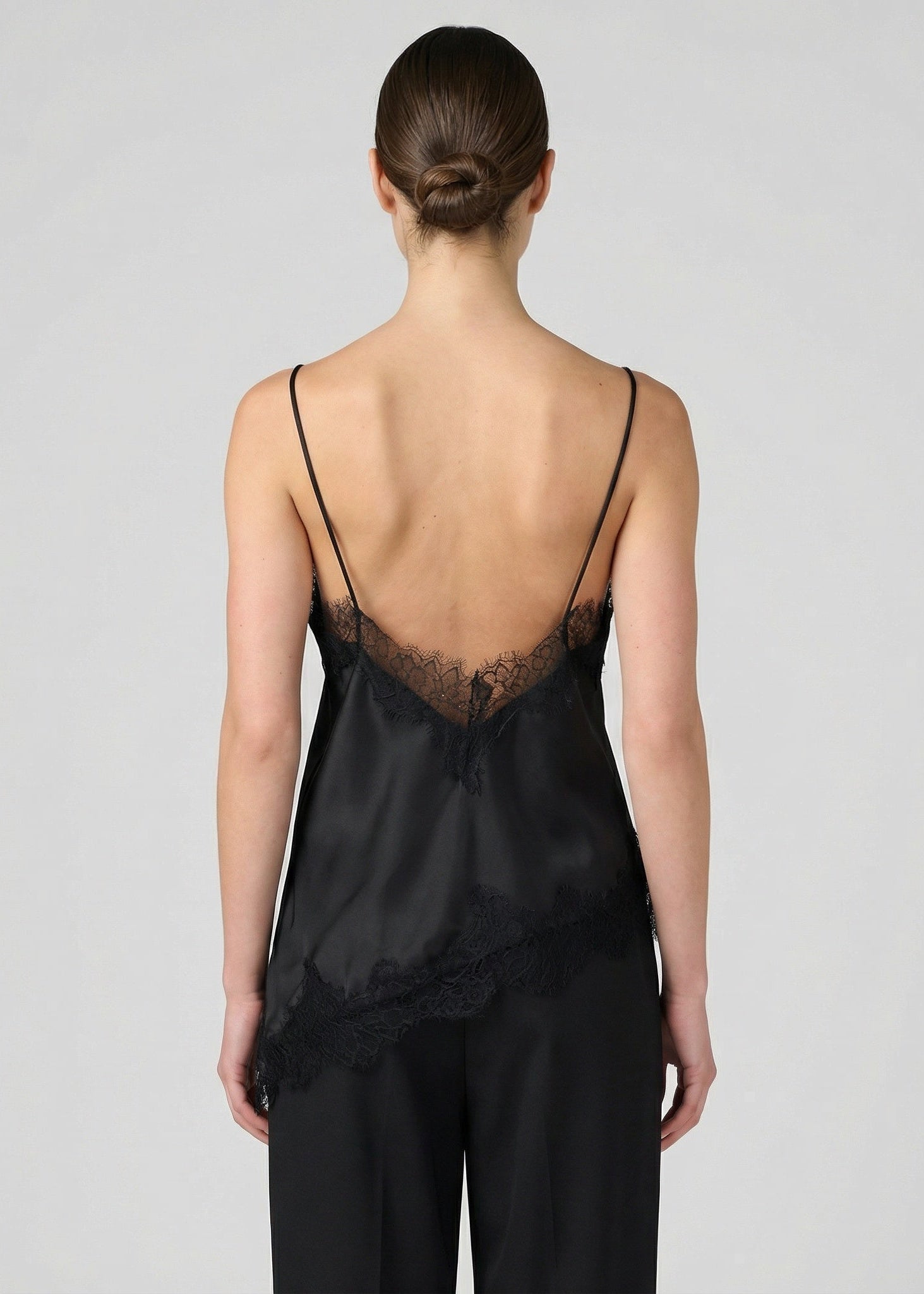 Stellar Asym Lace Top, Black